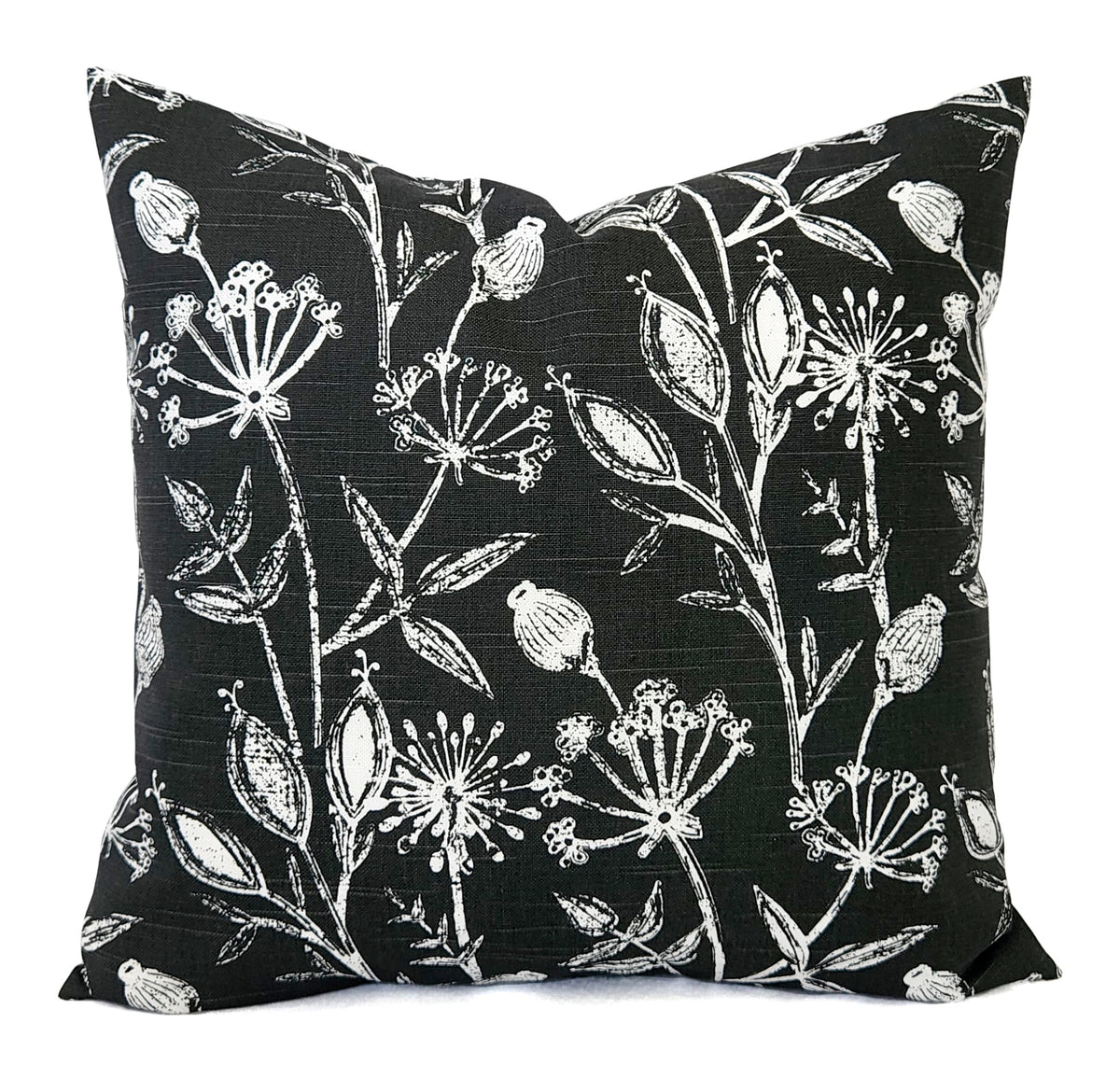 Black and white floral cheap cushions