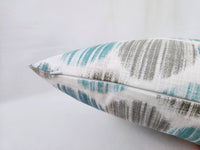 Fountain Blue and Grey Pillow Cover Dot Pillow