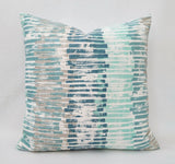 Fountain Blue and Grey Pillow Cover Abstract Pillow