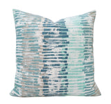 Fountain Blue and Grey Pillow Cover Abstract Pillow