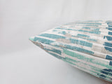 Fountain Blue and Grey Pillow Cover Abstract Pillow