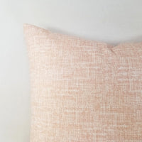 Blush Pink and White Pillow Cover Variegated Solid Pillow Cover