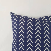 Vintage Blue Pillow Cover Mud Cloth Pillow