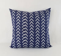 Vintage Blue Pillow Cover Mud Cloth Pillow