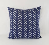 Vintage Blue Pillow Cover Mud Cloth Pillow