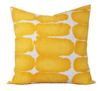 Deep Yellow and White Pillow Cover Shibori Inspired Pillow