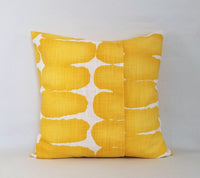 Deep Yellow and White Pillow Cover Shibori Inspired Pillow