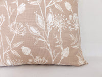 Floral Pillow Cover in Soft Spice and White