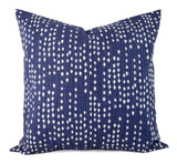 Dark Blue Pillow Cover Falling Dot Pillow