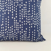 Dark Blue Pillow Cover Falling Dot Pillow