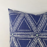 Dark Blue Pillow Cover Trellis Pillow