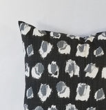 Black and Grey Pillow Cover Abstract Dot Pillow