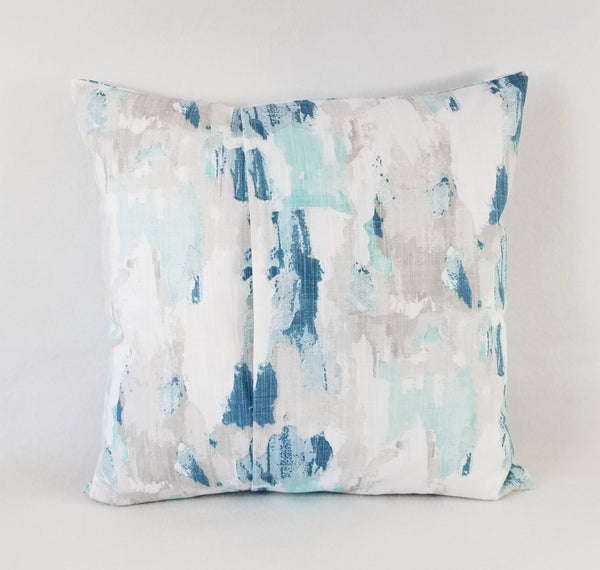 Blue abstract pillow hot sale