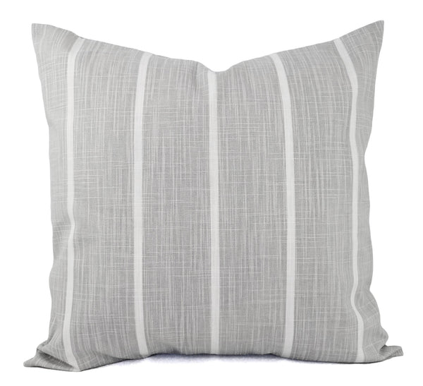 Warm Grey Pillow Cover Striped Pillow Cover