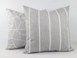 Warm Grey Pillow Cover Striped Pillow Cover