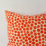 Outdoor Orange Coral Pillow Cover Puff Dots Pillow