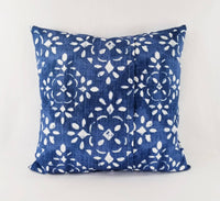 Prussian Blue Pillow Cover Floral Pillow