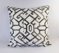 Regal Grey Pillow Cover Geometric Lines Pillow