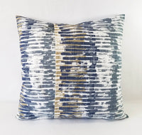 River Way Blue and Brown Pillow Cover Abstract Pillow